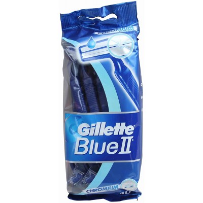 Gillette Blue II Fixed 5's Lubrastrip Razors - 12 x 10